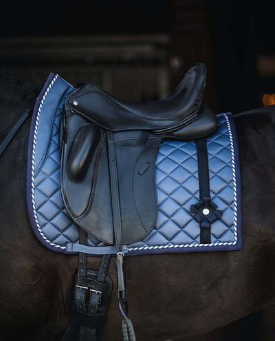 Dim Blue Dressage Pad Bow (Full)