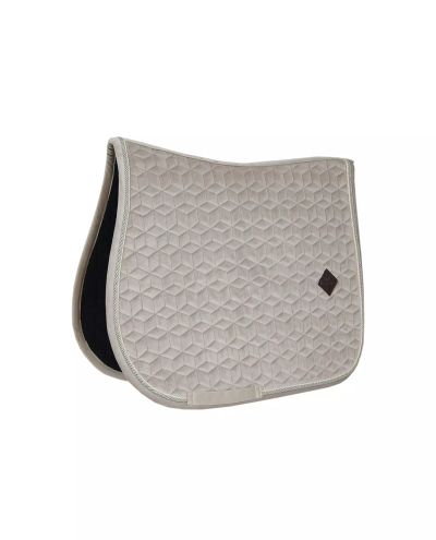 Basic Velvet Beige Jump Saddle Pad (Full)