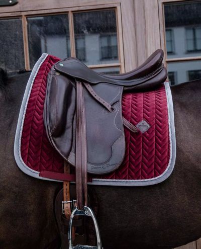 Dressage Velvet Contrast Bordeaux Full