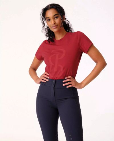 Chili Red Cotton Tee Signe S/S