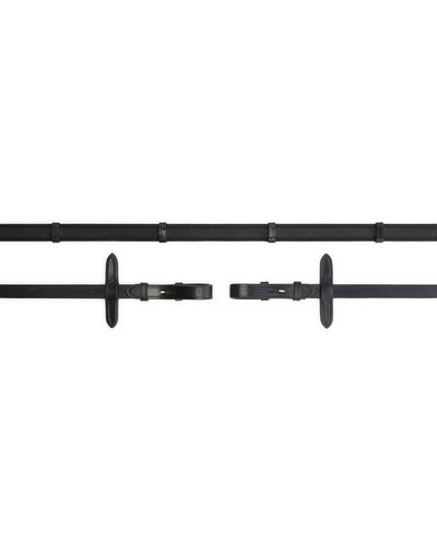 Italian Leather/Rubber Reins (Black/Gold)