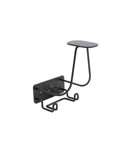Steel Helmet Holder with hook (Black)