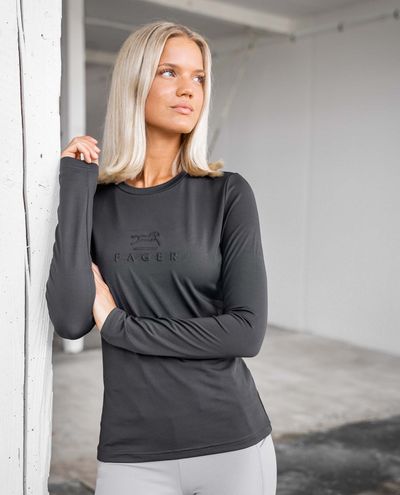 Ida T-shirt lange mouwen Donkergrijs Ida T-shirt lange mouwen Donkergrijs